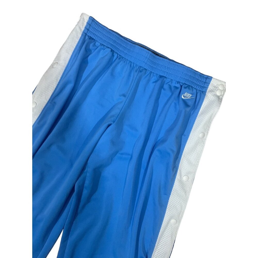 Vintage Y2K NIKE Snap Track Tear Away Pants Breakaway North Carolina Blue‎ LARGE